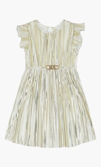 Logo Pleated Dress
