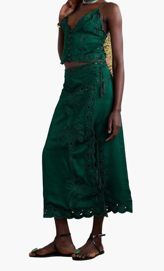 Floral Embroidered Skirt