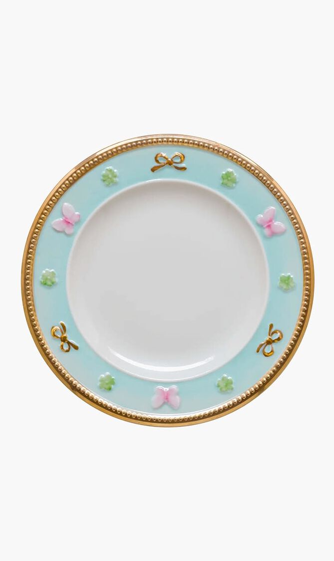 Butterfly Bread Plate Round Blue 17cm