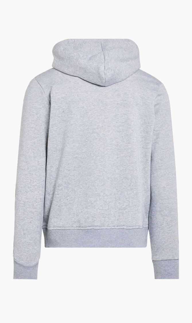 Logo Tape Cotton Blend Zip-Up Hoodie