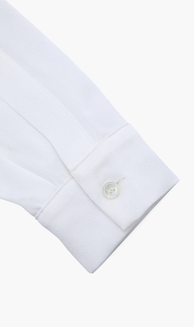 Solid Optic White Collared Shirt