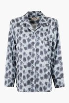 Animal Printed Straight Hem Shirt