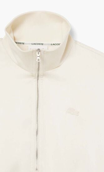 High Zipped Neck Oversized Popover Jacket