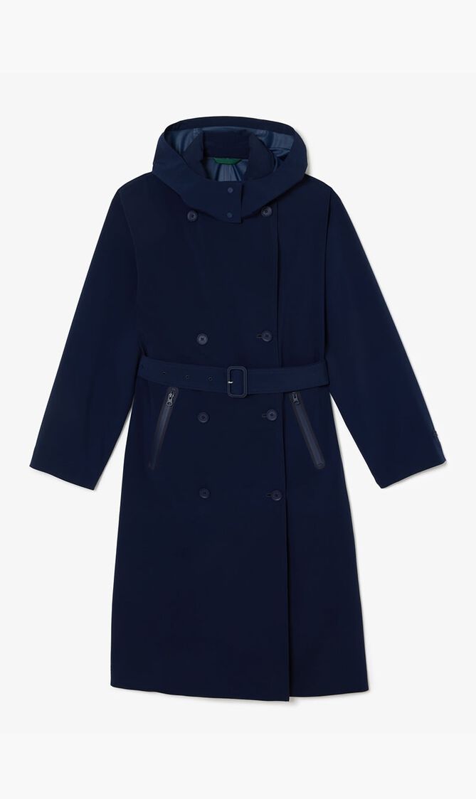 Two-ply Pique Oversized Trench Coat