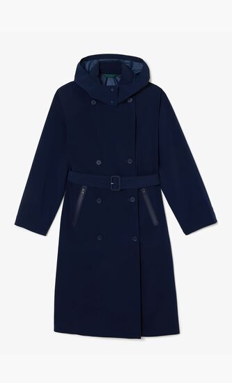 Two-ply Pique Oversized Trench Coat