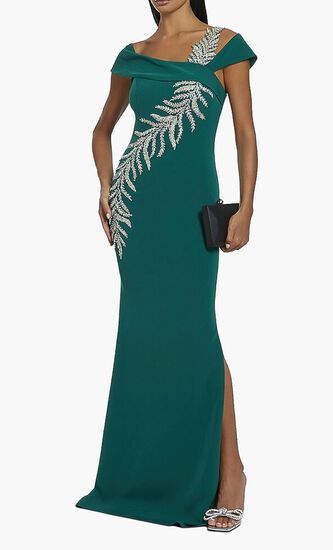 One-Shoulder Embellished Gown