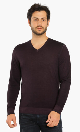 V-Neck Wool Sweater
