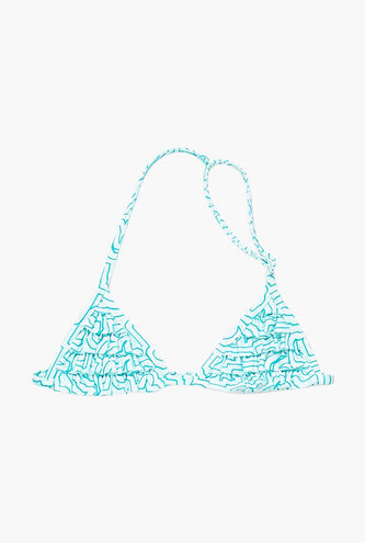 Givly Ruffled Triangle Halter Top