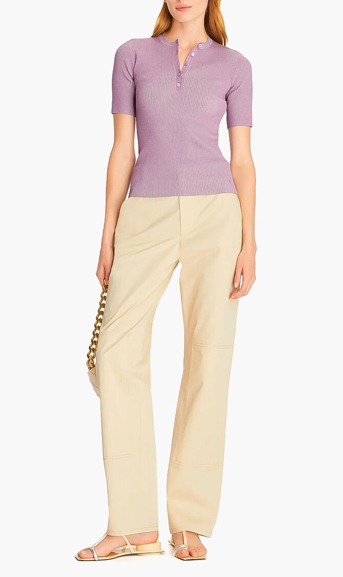 Viscose Ribbed Henley