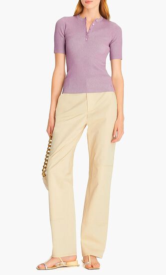 Viscose Ribbed Henley