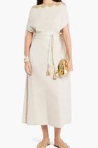Divine Off Shoulder Dress Linen