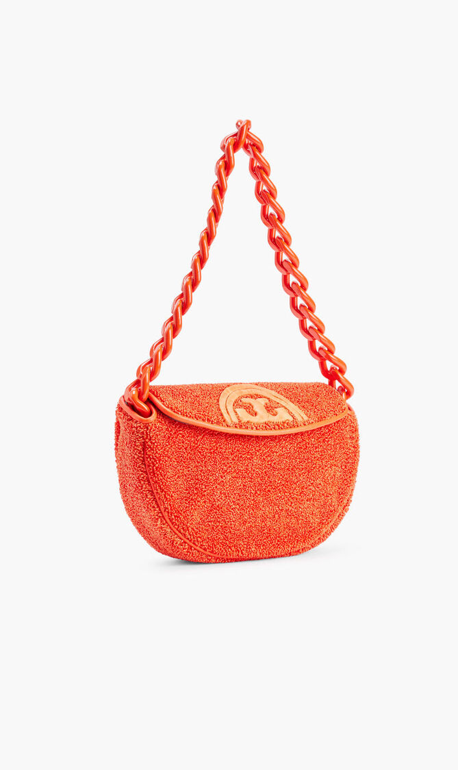 MINI FLEMING SOFT RAFFIA CRESCENT