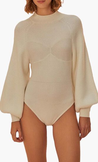 Puff Sleeves Knitted Top