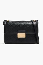 T Monogram Leather Shoulder Bag