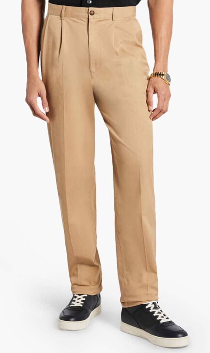 Cotton Pleated Trouser