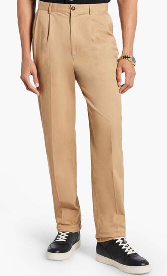 Cotton Pleated Trouser