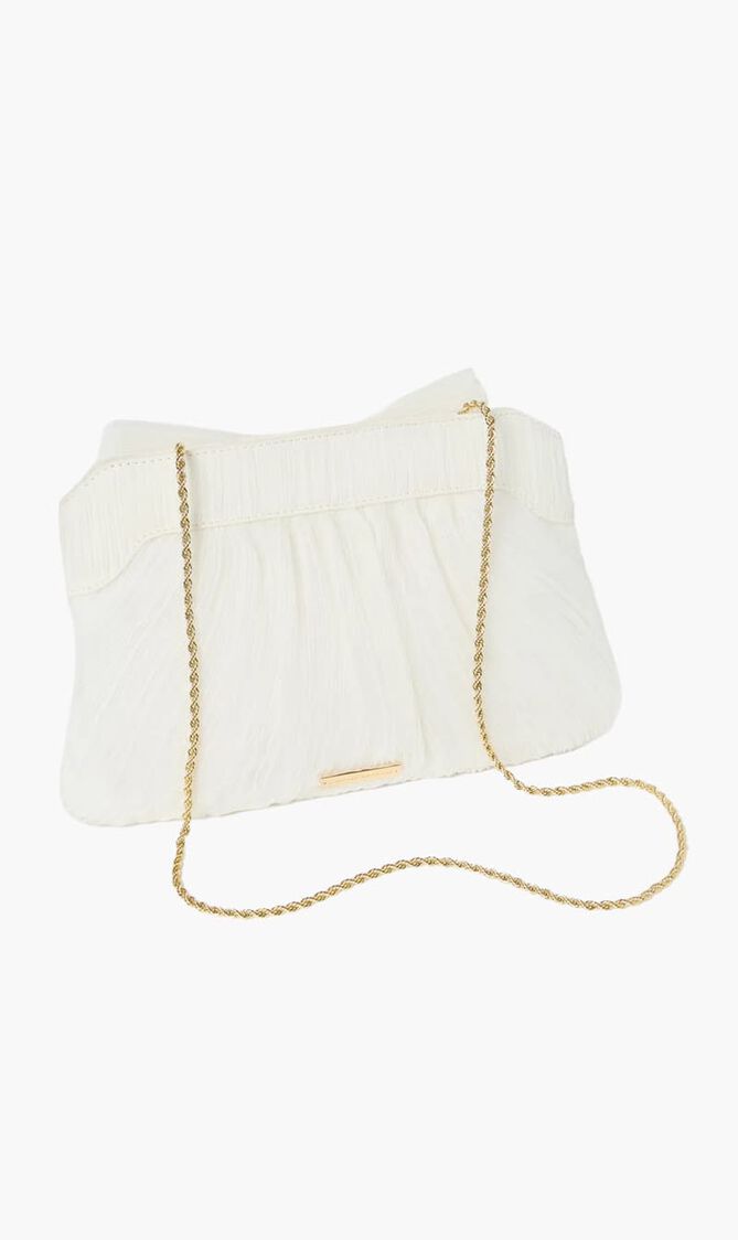 Rayne Pearl Bow Clutch