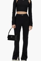 SLEEK SPLIT LEGGINGS BLACK WHITE