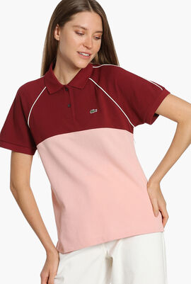 Colorblock Cotton Petit Pique Polo Shirt