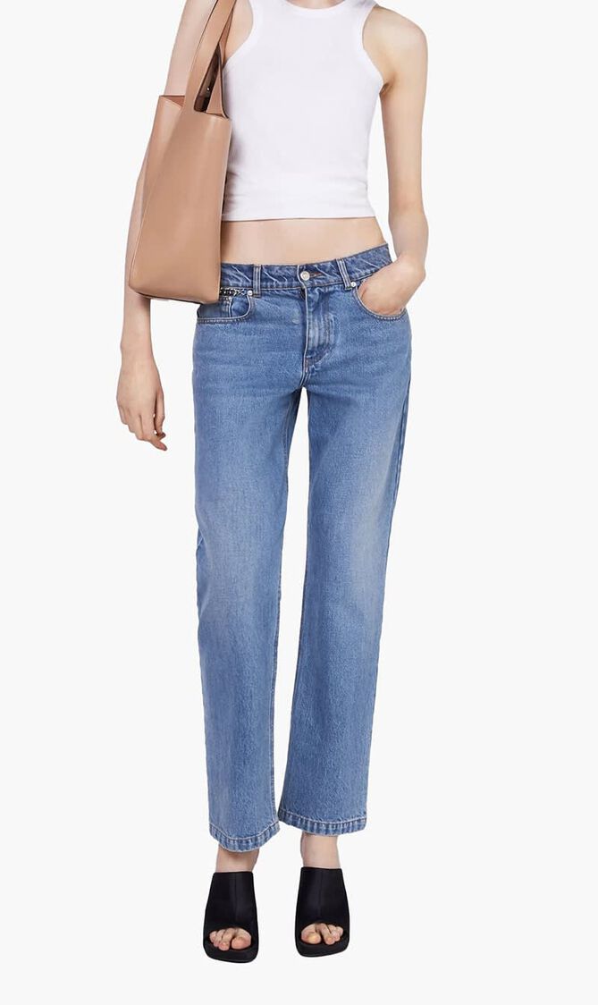 Falabella Chain Light Wash Cropped Jeans Falabella Chain Light Wash Cropped Jeans