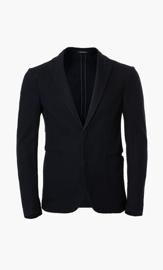 Unstructured Textured Blazer
