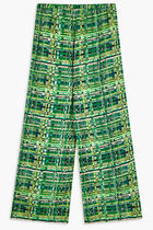 ABSTRACT PRINT TWILL TROUSERS