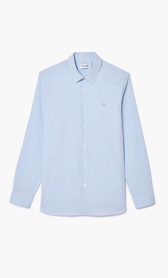 Slim Fit Striped Stretch Poplin Shirt