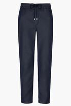 Cotton Silk Elastic Waist Pants
