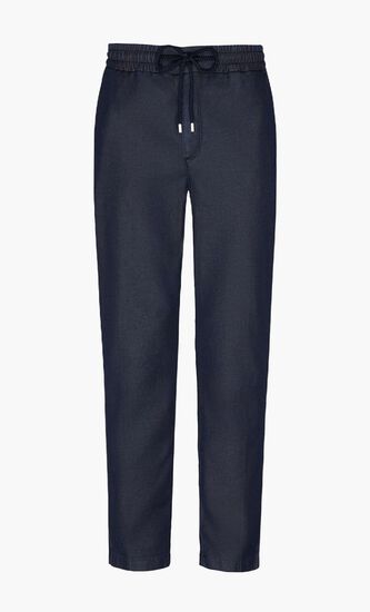 Cotton Silk Elastic Waist Pants