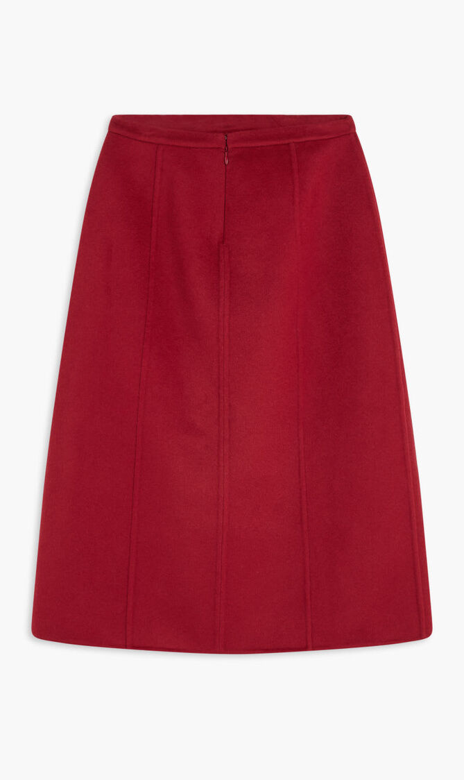 WOOL MELTON SLIT SKIRT