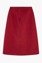 WOOL MELTON SLIT SKIRT