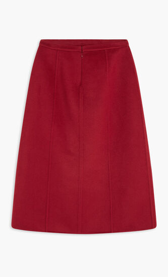 WOOL MELTON SLIT SKIRT