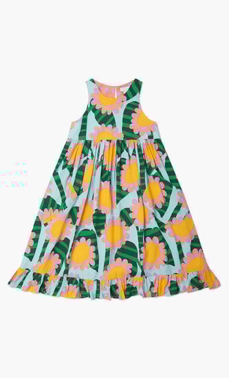 Sleeveless Flower Dress