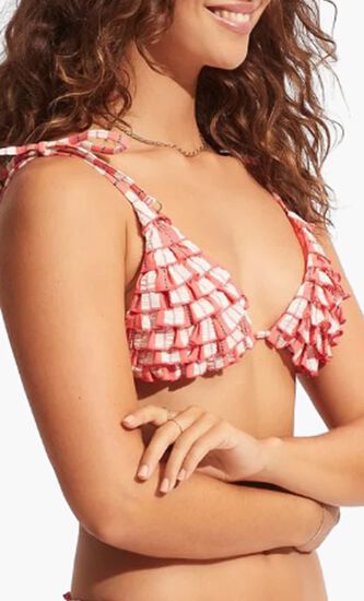 Cabana Ruffle Slide Tri