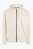 Ezra Zip Hooded Shiny Fleece Sweatshirt