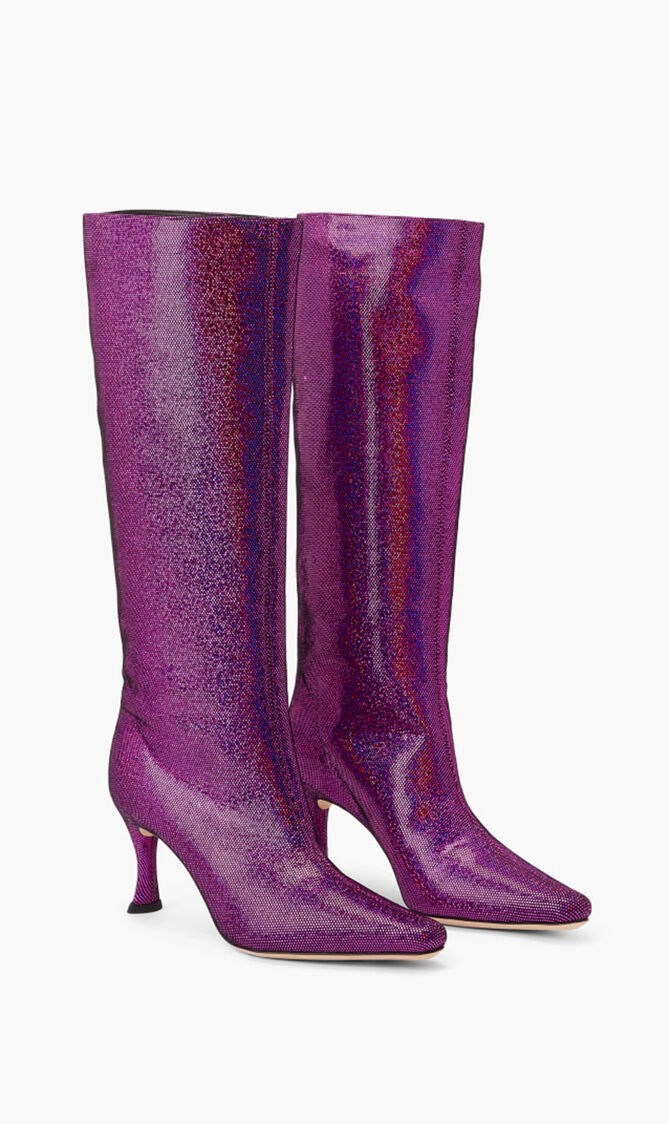 Stevie 42 Fuchsia Disco Dot Leather