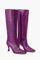 Stevie 42 Fuchsia Disco Dot Leather