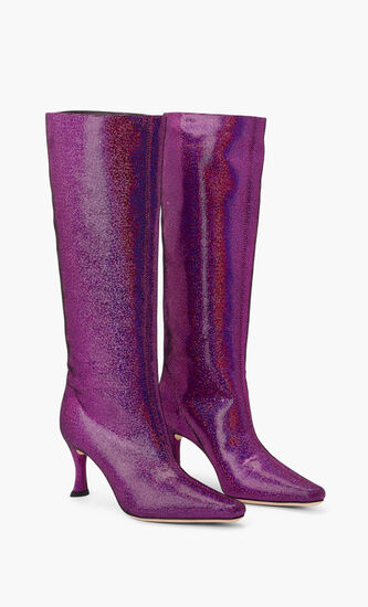 Stevie 42 Fuchsia Disco Dot Leather
