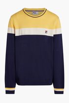 ALDEN TEXTURED KNITTED COLOUR BLOCK SWEATER