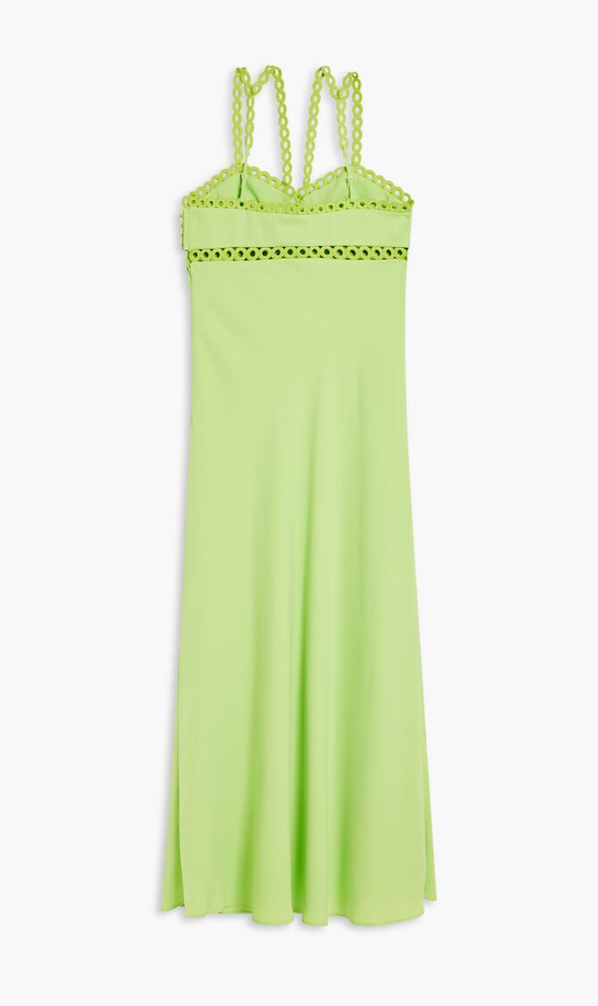 SEVILLA CROCHET W/ METAL RING CROCHET HALTER MIDI DRESS SEVILLA CROCHET W/ METAL RING CROCHET HALTER MIDI DRESS