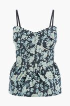 Margaux Floral Denim Corset