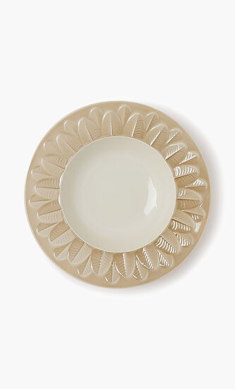 Peacock Rim Soup Plate