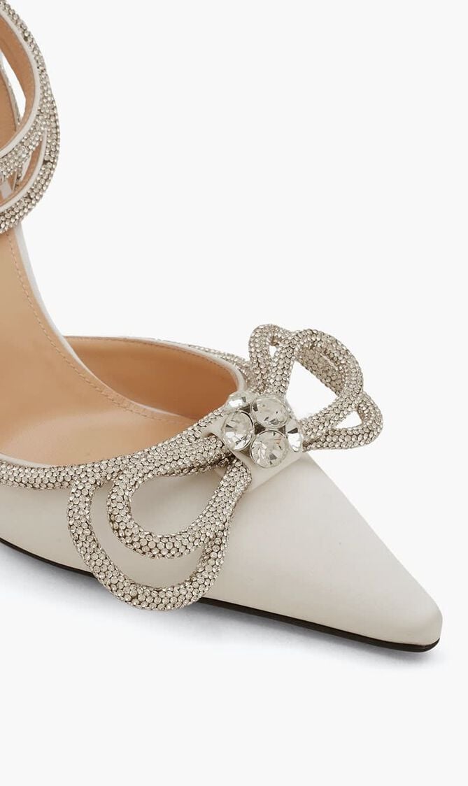 Double Bow Satin Pumps Double Bow Satin Pumps