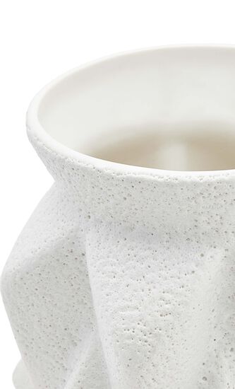 JNR ACCORDION MEDIUM VASE - WHITE