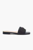 TAMSEY FLAT SANDALS RAFFIA WITH METALLIC THREADPREMIERE NAPPA CROM80CH