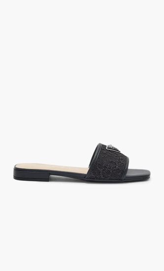 TAMSEY FLAT SANDALS RAFFIA WITH METALLIC THREADPREMIERE NAPPA CROM80CH