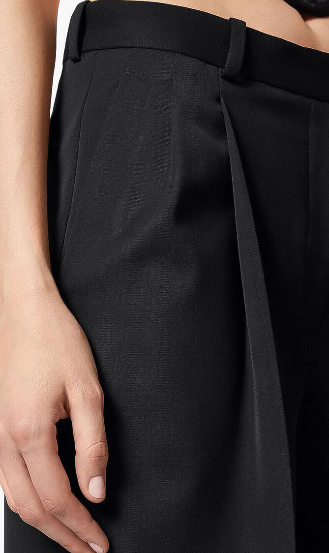 PANTS WIDE LEG HIGH WAIST GAB ECO WOOL SOLID