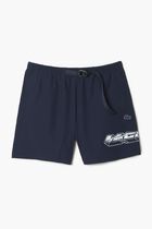 Quick Dry Logo Stripe Swim Trunks