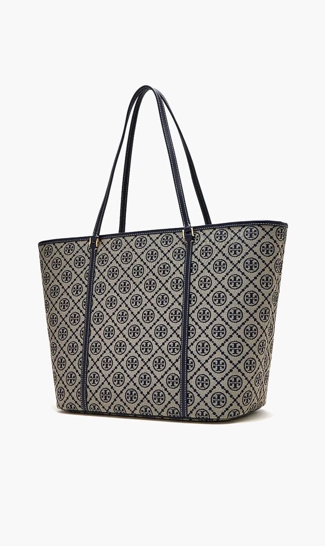 T Monogram Zip Tote Bag