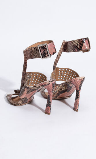 Polaris Eyelet Embellished Ankle Strap Sandals